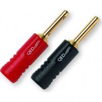 Разъем QED  Screwloc ABS Banana 4mm 1 Red 1 Blk Plug, QE1870