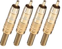 Коннекторы Oehlbach PERFORMANCE Cinch Plug CJG 51 5,50mm2, gold - 4 pcs, D1C4101