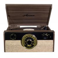 Виниловый проигрыватель Alive Audio FUSION Dark Wood c Bluetooth и FM-радио