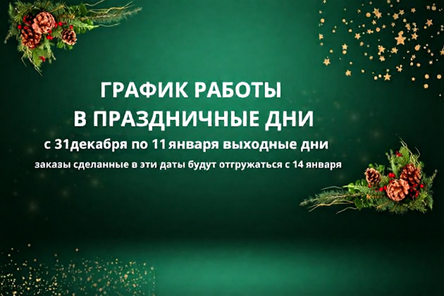 ГРАФИК РАБОТЫ НА НОВОГОДНИЕ ПРАЗДНИКИ 2026 ГОДА