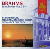 Компакт-диск St. Petersburg Philharmonic Orchestra, Alexander Dmitriev / Johannes Brahms: Symphonies Nos. 3 & 4 (CD)