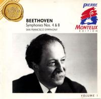 Компакт-диск San Francisco Symphony, Pierre Monteux / Beethoven: Symphonies Nos. 4 & 8 - Volume 1 (CD)