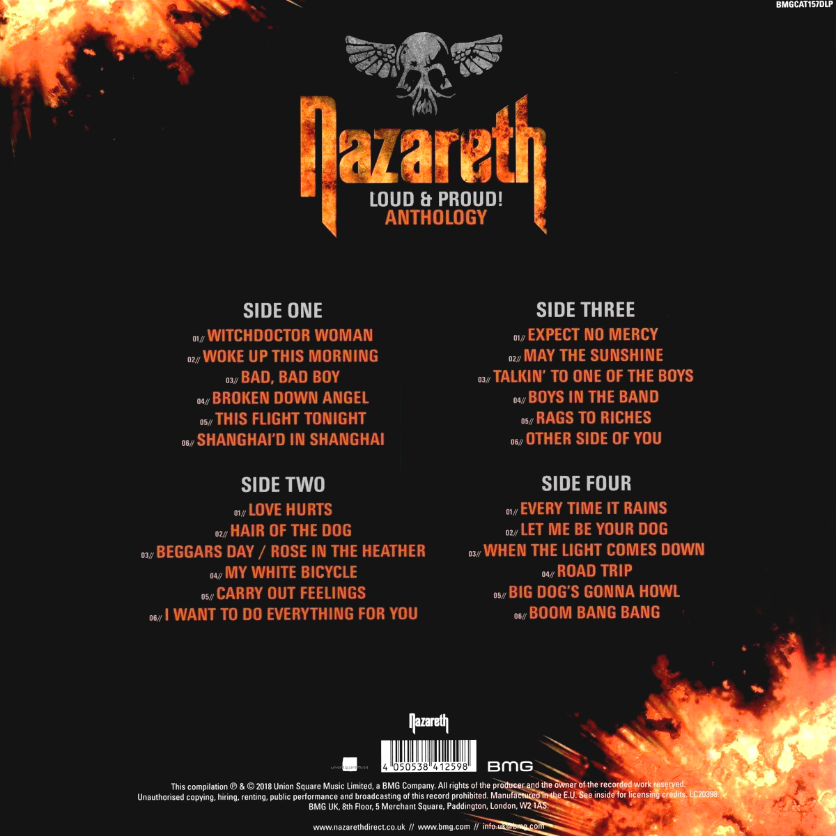 Виниловая пластинка Nazareth / Loud & Proud! Anthology (Coloured  Vinyl)(2LP), купить виниловая пластинка nazareth / loud & proud!  anthology (coloured vinyl)(2lp) | VINYLMARKT