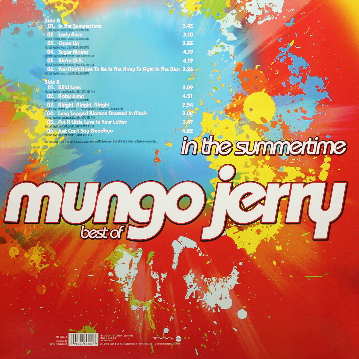 Mungo jerry in the summertime. Mango Jerry - in the Summertime пластинка. Mungo Jerry LP. In the Summertime.