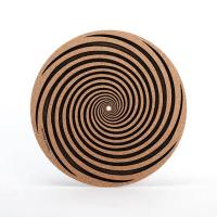 Мат Simply Analog из агломерированной пробки 30 см c рисунком vertigo