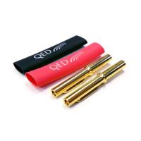 Разъем "банан" QED (QE1620) MIDI AIRLOC 100 W/55R 55B HS 1 кр, 1 черн + термоусадка (пара)