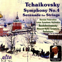 Компакт-диск Gennadi Roshdestvensky & Vladimir Fedosseyev / Tchaikovsky: Symphony No.4, Serenade For Strings (1CD)
