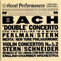 Компакт-диск New York Philharmonic Orchestra, Members Of The London Symphony Orchestra, English Chamber Orchestra, Zukerman, Schneider, Stern, Perlman, Mehta / Bach: Double Violin Concerto & Violin Concertos Nos. 1 & 2 (CD)