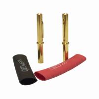 Разъем "банан" QED (QE1610) MINI AIRLOC  1 кр, 1 черн термоусадка (пара)