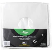 Конверты для винила ALIVE AUDIO бумажные антистатические  внутренние белые для 12" пластинок (20 шт.)
