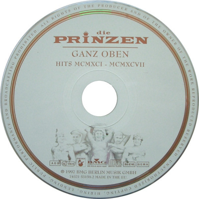 Компакт-диск Die Prinzen / Ganz Oben - Hits Mcmxci - Mcmxcvii (1CD)